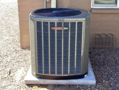 An AC unit in Mesa maintained by John’s