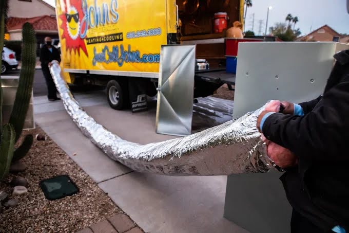 From minor part replacement to an entire duct system shown here, John’s Heating, Cooling, and Plumbing takes care of every aspect of AC service in Mesa.